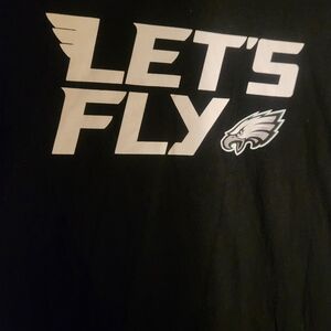 Black 'Let's Fly' Graphic T-Shirt
